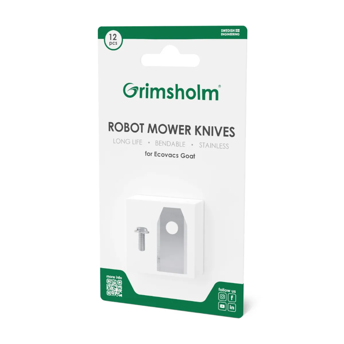 Grimsholm kniver til Ecovacs Goat 12 stk
